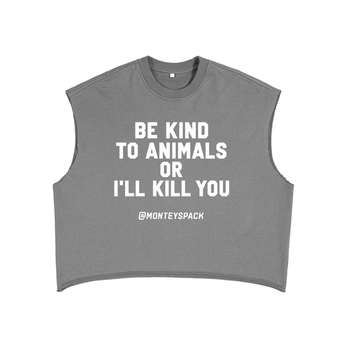 BE KIND TO ANIMALS CUT OFF TEE