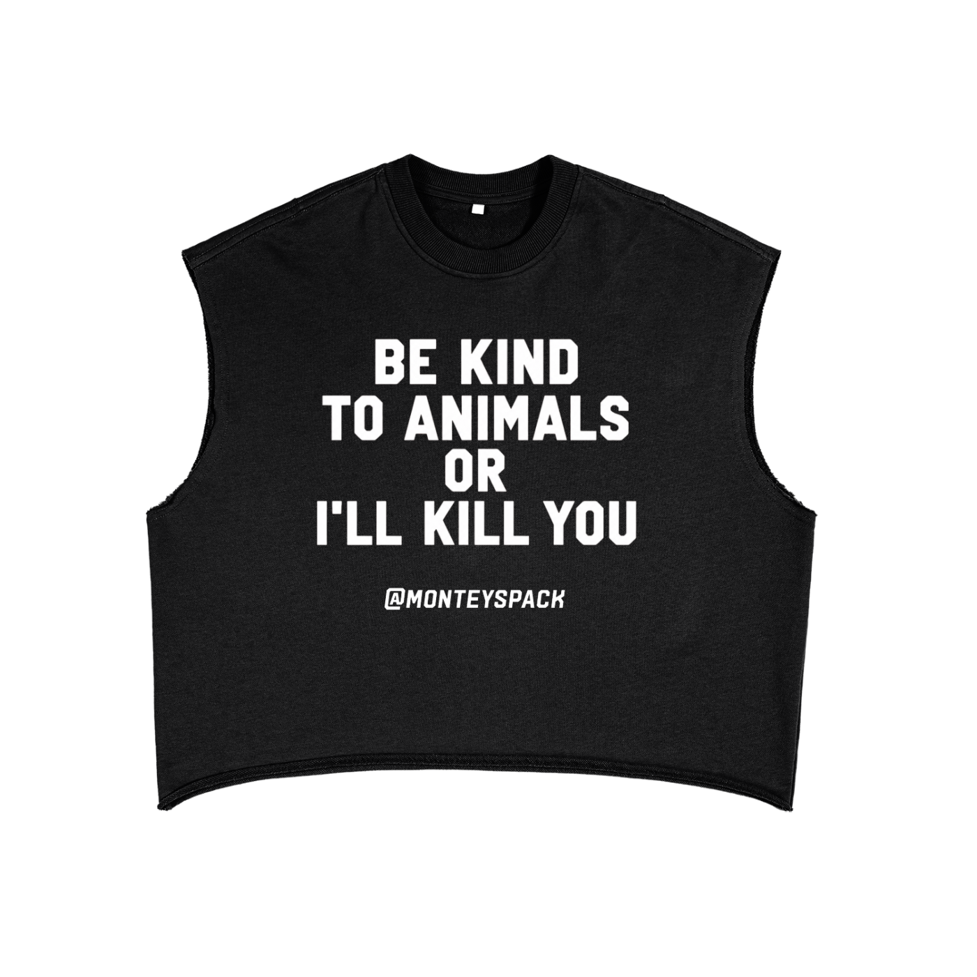 BE KIND TO ANIMALS CUT OFF TEE